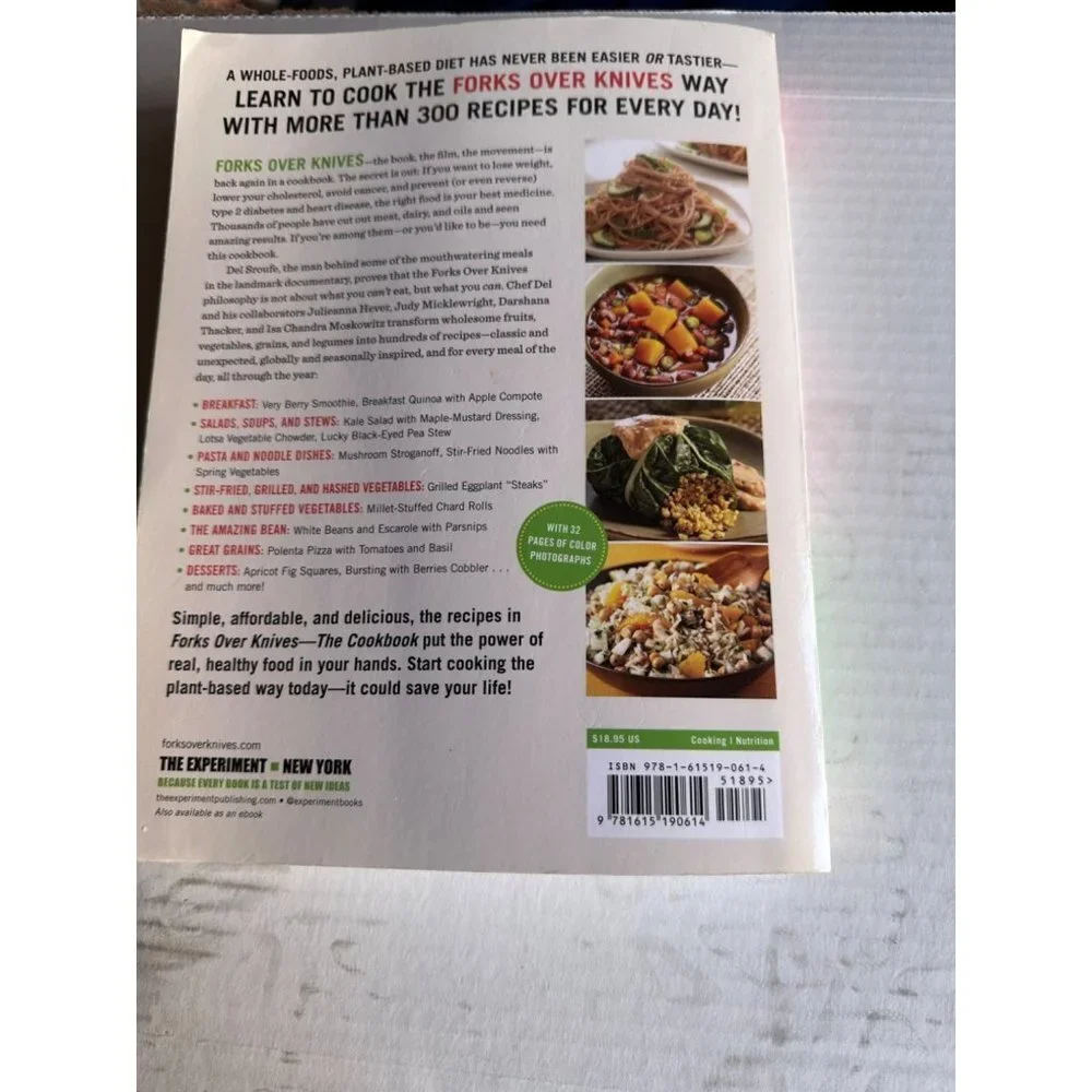 Forks Over Knives BestSeller Cookbook Plant Base. Book Kindly Used Good conditio
